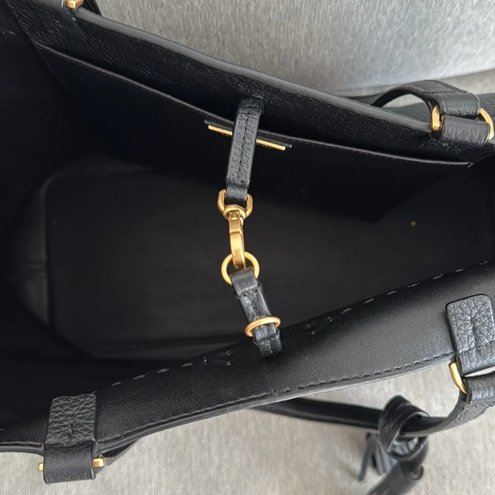 Tory Burch Black Leather Tote - Picture 5 of 5